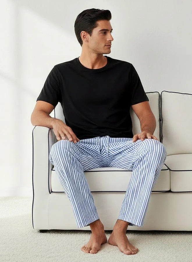 سبلاش فيڤ Men Cotton Striped Nightwear Set